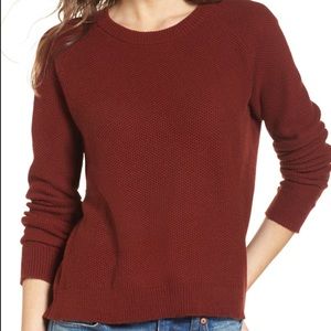 Madewell Province Cross-Back Pullover Sweater in Red